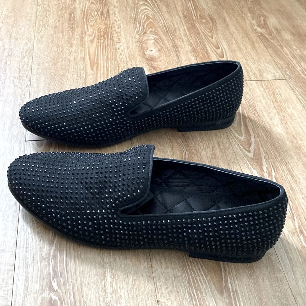 Steve Madden Cavia black smoking slippers. Size 14